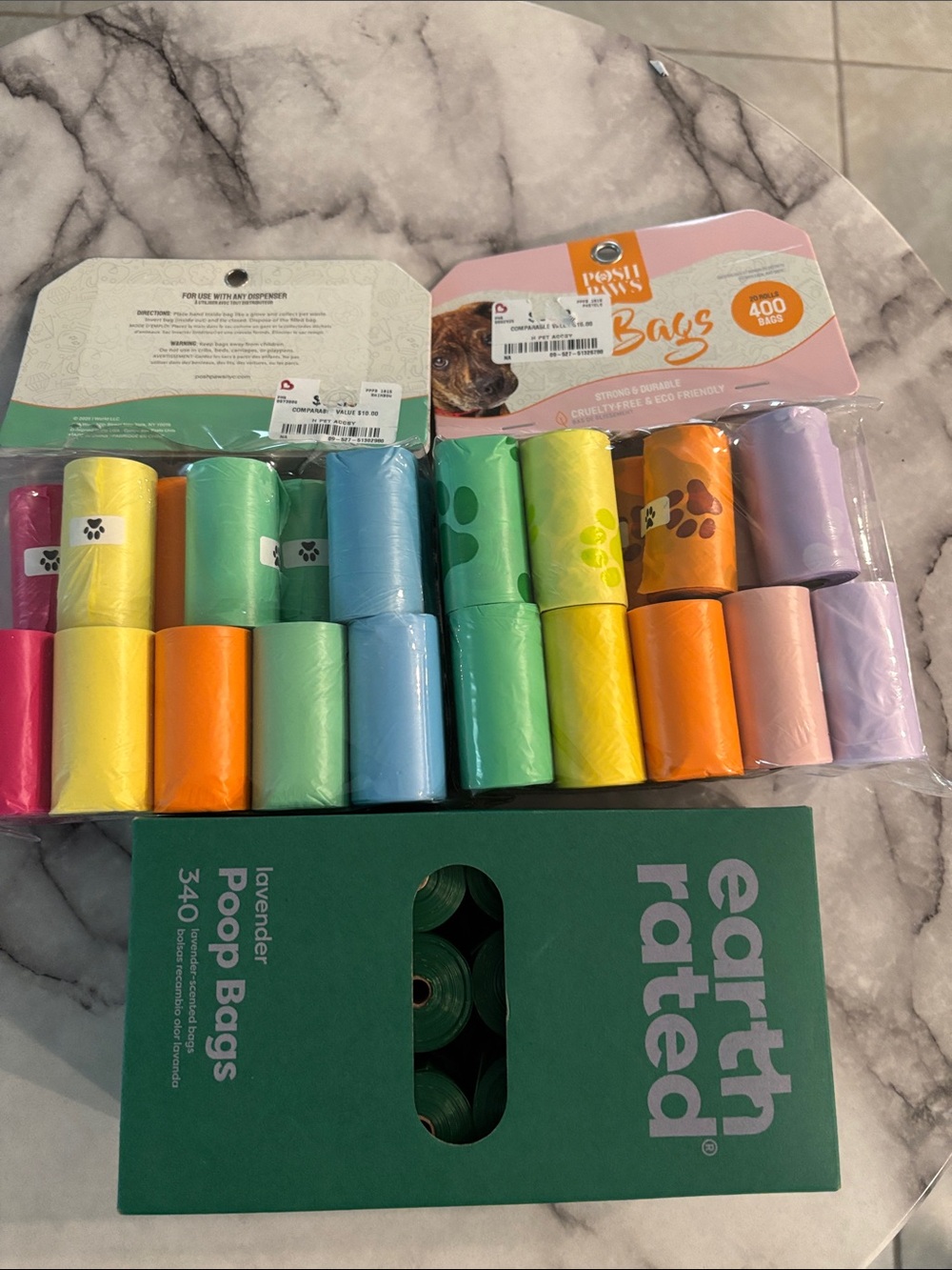Earth Rated Lavender Poop Bags - Multi-Color Rolls